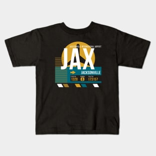 Vintage Jacksonville JAX Airport Code Travel Day Retro Air Travel Kids T-Shirt